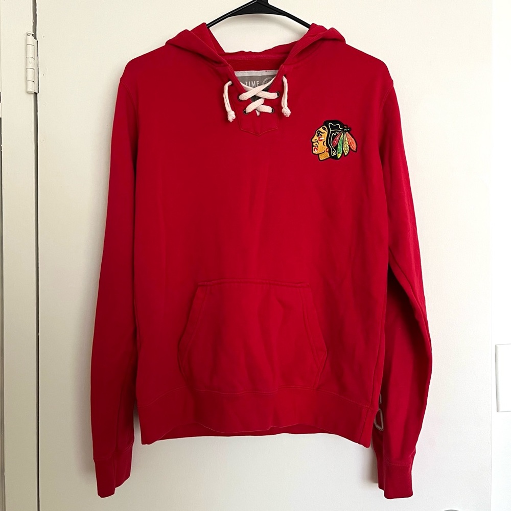 Chicago Blackhawks Hoodie Old Time Hockey Newbury Collection NHL Sweatshirt